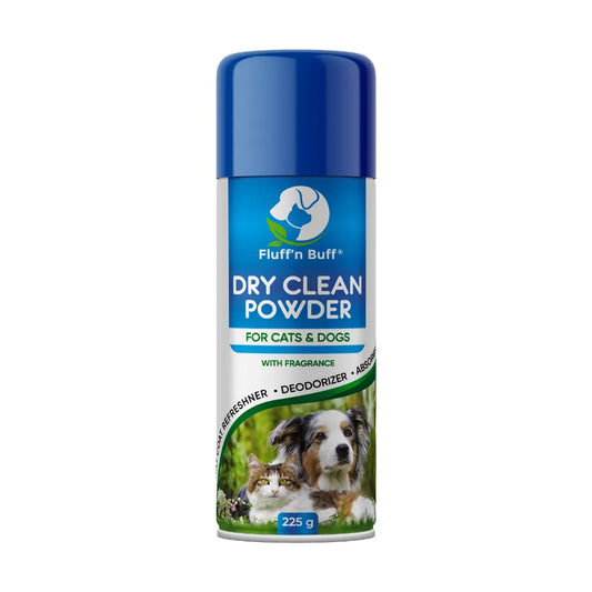 Fluff n Buff Dry Clean Powder for Cats & Dogs 225 G