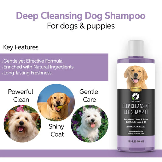 Fluff n Buff Deep Cleansing Dog Shampoo 120ML