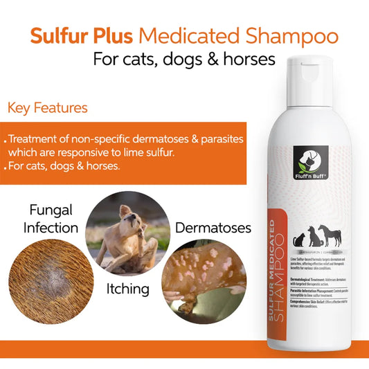 Fluff n Buff Sulfur Plus Medicated Shampoo 120 ML
