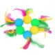 Cat Interactive Toy Plastic Feather Golf Ball Cat Teaser Ball Bite Resistant Cats Self Hi Toys Cat Molar Sound Ball Random Color Cat Grinding Toys Trainging