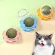 Cat Mint Ball, Catnip Balls Toy for Cats Treat Toy Wall Ball for Indoor Cat Chew, Rotatable Edible Kitten Chew Toys Safe Healthy Cat Wall Treats for Kitten