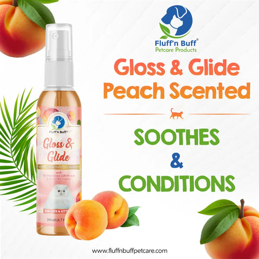 Fluff n Buff Gloss & Glide Spray Peach Scented