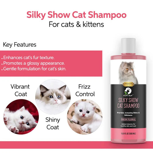 Fluff n Buff Silky Show Cat Shampoo