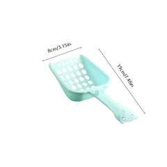 Easy-Clean Durable Plastic Cat Litter Scoop with Ergonomic Handle & Perforated Grid Design - Efficient Poop Shovel for Mess-Free Cleaning, 4 Colors (Light Blue, Pink, Mint Green, Yellow) - Must-Have for Cat Owners