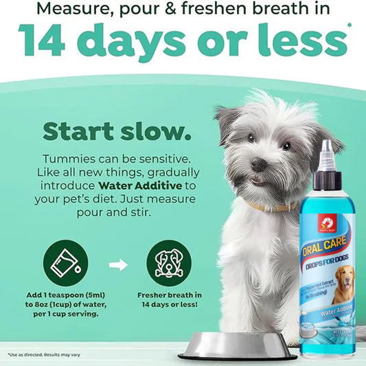 Fluff n Buff Water Additive Oral Care Drops For Dogs And Puppies