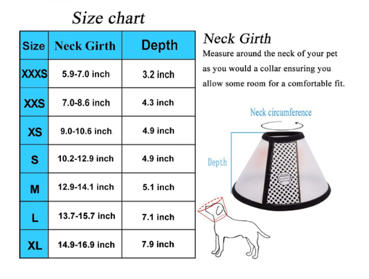 E collar For Dogs/Cat Plastic Cone for Dogs After Surgery