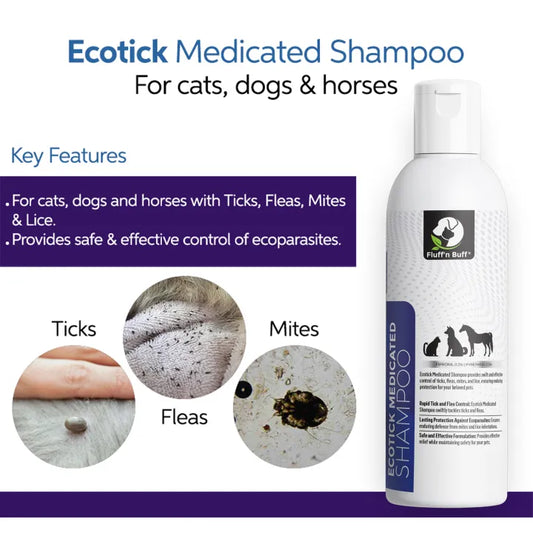 Fluff & Buff Ecotick Shampoo for Ticks & Fleas - Effective Protection