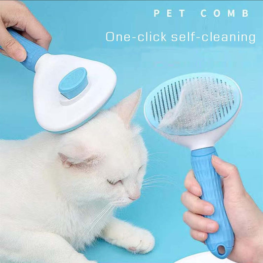 Pet Cat Brush Dog Comb Hair Removes Pet Hair Comb Self Cleaning Slicker Brush