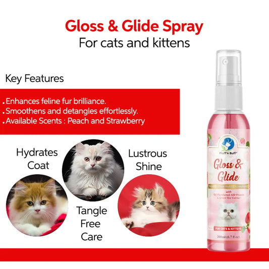 Fluff n Buff Gloss & Glide Spray Strawberry Scented