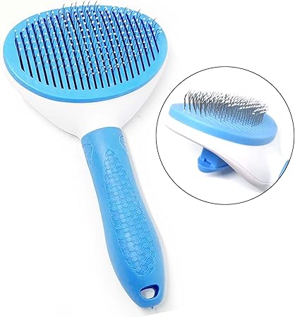 Pet Cat Brush Dog Comb Hair Removes Pet Hair Comb Self Cleaning Slicker Brush