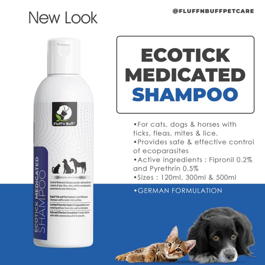 Fluff & Buff Ecotick Shampoo for Ticks & Fleas - Effective Protection