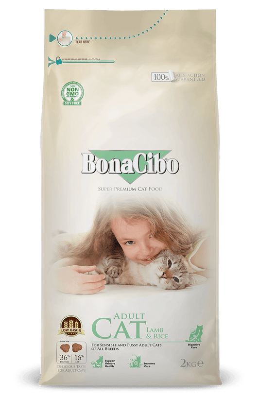 Bonacibo Adult Cat Lamb & Rice 2 Kg Bag