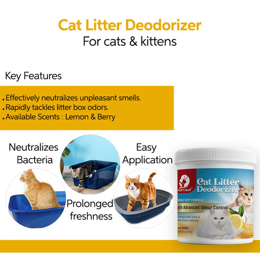 Fluff n Buff Cat Litter Deodrier Lemon Scented