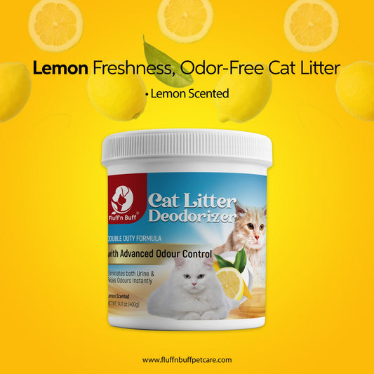 Fluff n Buff Cat Litter Deodrier Lemon Scented
