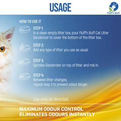 Fluff n Buff Cat Litter Deodrier Lemon Scented