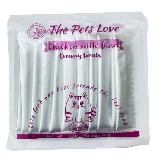 Pets Love Creamy Treats With Chicken & Tuna