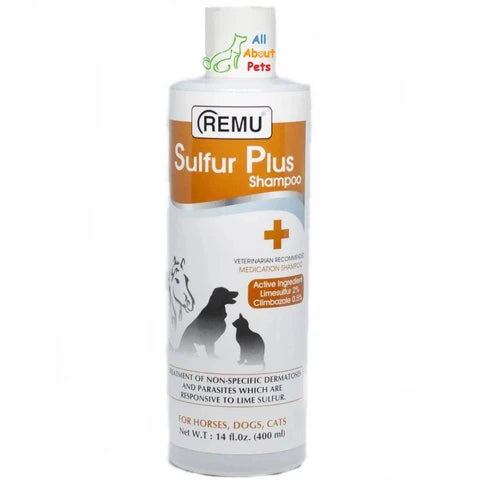 Remu Sulfur Plus Shampoo for Dogs, Cats & Horses 120ML