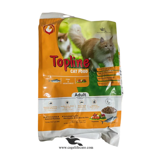 Topline Premium Adult Cat Food – Fish & Vegetable (1.2 KG)