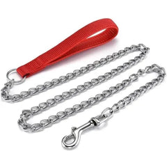 Metal Dog Leash, Chew Proof Dog Chain Leash Heavy Duty Sturdy Pet Dog Leash with Padded nylon