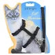 Adjustable Cat Harness Nylon Strap Collar with Leash In Multicolor soft quality