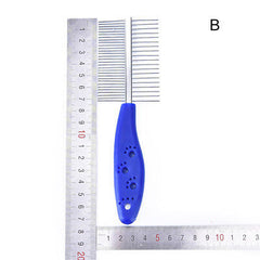 Pet Grooming Comb Stainless Steel Pet Comb Grooming Comb Double Sided Pet Comb Random Color